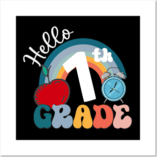 Hello 1st Grade Back To School First Day Posters and Art